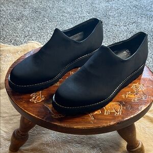 Donald J. Pliner Black Slip-On Platform Loafers